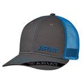 Ariat 1503527 Mens Mesh Snapback Off Set Logo Ball Cap, Blue