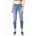 Kan Can Mid-Rise Fringe Ankle Skinny Jeans - ST