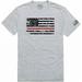 RapDom Thin Red Line US Flag Tactical Graphics Mens Tee [Heather Grey - XL]