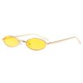 Jocestyle Fashion Vintage Unisex Sunglasses Mini Oval Frame Metal Retro Sun Glasses/B