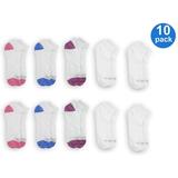 Fruit of the Loom Girls Ankle Socks 10-Pack, Sizes S-L