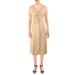 English Factory Womens Embroidered Buttons Tie Front Midi Dress