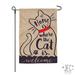 JEC Home Goods Home w/ Cat 2-Sided 18" x 13" Garden Flag in Black/Brown | 18 H x 12.5 W in | Wayfair GF63004-0