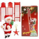 Animated Musical Santa Claus Electric Climbing Ladder Up Tree Christmas Decor