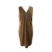 Spense Petite Brown Embellished Faux-Suede Shift Dress 14P