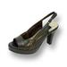 PEERAGE Linda Women Wide Width Leather Slingback Pump BROWN 9