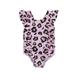 1-5Years Kids Girls One Piece Leopard Swimwear Ruffles Sleeveless Bikini Beachwear Clothes