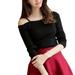 2020 Off Shoulder Sexy Women Long-sleeve Knitted Sweater Elegant Skinny Slim Sweater Women Spring Pullovers