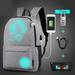 Outdoor Luminous Sports Backpack With USB Charging Port Portable Anti-theft Computer Bag Riding Backpack (No USB)