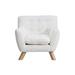 Second Story Home Jacey Club Chair Polyester in White/Brown | 21.6 H x 21.6 W x 18.1 D in | Wayfair EK-231-22