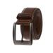 Men's Feather Edged Italian Leather Casual Belt with Stitch Edge