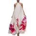 Women Sleeveless Floral Cocktail Party Long Maxi Dress Beach Sundress