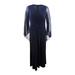 Calvin Klein Women's Plus Size Chiffon-Cape Wrap Gown