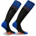 Eurosock Silver Supreme Ski Socks, Charcoal/Blue, Medium,