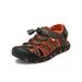 Dream Pairs Kids Boys & Girls Sport Sandals Toddler Summer Closed-Toe Beach Flip Sandals 171111-K Brown/Orange Size 9