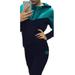 Womens 2 Pcs Tracksuit Hoodie Sweatshirt Pants Set Sport Jogger Color Block Suit