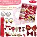 LNKOO 18 Pcs Baby Girl's Hair Clips Cute Mini Hair Bows Baby Elastic Hair Ties Hair Accessories Gift Set Ponytail Holder Hairpins Set For Infant Baby Little Girls Toddlers Kids Valentine's Day