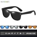 BadPiggies UV400 Protection Polarized Lens Black Frame Driving Mirrors Sunglasses Retro Horned Rim Sun Glasses (Black Gray)
