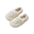 UKAP Womens Warm Winter Slippers, Snowflake Printed Outer & Soft Inner,Rubber Sole -sizes 4.5 to 8.5