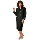 Roaman's Women's Plus Size Two-Piece Skirt Suit With Shawl-Collar Jacket