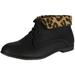 REFRESH KORSA-02 Women's Basic Lace Up Folded Cuff Desert Ankle Boot