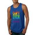 I Can't Even Think Straight Gay Pride in LGBT Mens LGBT Pride Graphic Tank Top, Royal, 2XL