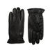 Isotoner Mens Faux Leather Fleece Lined Driving Gloves
