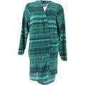 Susan Graver Printed Novelty Knit Long Cardigan with Pockets for Women, X-Large, Teal