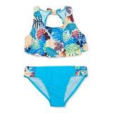 Wonder Nation Girls Tropical Flounce Bikini Swimsuit (Little Girls & Big Girls)