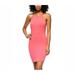 Women's Cocktail Sleeveless Backless Spaghetti Strap Bodycon Pencil Camisole Dress (Coral, Medium)