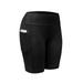 Women High Waist Out Pocket Yoga Short Tummy Control Tight-Fitting Workout Running Athletic Leisure and Breathable Yoga Shorts Sports Shorts