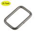 Uxcell Metal Rectangle Buckles 32x20mm Inside Dimension for Bags Belts DIY Accessories Black, 20pcs