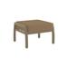 Tropitone Muirlands Outdoor Ottoman w/ Sunbrella Cushions Metal in Brown | 15.5 H x 27.5 W x 25 D in | Wayfair 612017_MOA_Canvas Heather Beige