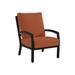 Tropitone Muirlands Patio Chair w/ Cushions in Black/Brown | 39.5 H x 27.5 W x 33 D in | Wayfair 612011_OBS_Cayenne