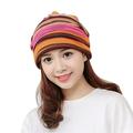 QunButy Hats for Men Women Stripe Hat Ruffle Cancer Hat Beanie Scarf Collar Turban Head Wrap Cap