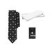 Salt & Dapper Men's Woven Silk Luxury Tie With Tie Bar & Giftbox - Black Paisley