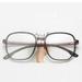 Wuffmeow Irregular Frame Transparent Glasses for Women Men Vintage Flat Mirror Eyeglasses