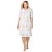 Only Necessities Women's Plus Size Short Sleeve Waffle Thermal Knit Robe