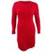 Style & Co. Women's Petite Ribbed Sweater Dress (PXL, Red Polish)