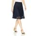 Adrianna Papell Women's Fit and Flare lace Skirt, Blue Moon, Small