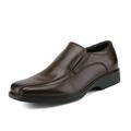 Bruno Marc Mens Business Oxfords Dress Shoe Leather Lined Classic Slip On Loafers shoes CAMBRIDGE-05 DARK/BROWN Size 7