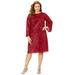 Roaman's Women's Plus Size Beaded Dress With Bell Sleeves Formal Evening