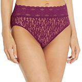 Wacoal Women's Halo Lace Hi Cut Brief Panty, Purple Potion, Medium