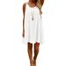 Women Beach Dress Spaghetti Strap Women Sleeveless Mini Dress Sexy Beach Wear Boho Loose Sundress