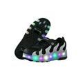 Avamo Boys Girls Fashionable Sneaker With Double Wheel Removable Wheel Luminescent Skate Shoes Kids Gift