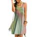 Niuer Ladies Leisure Mini Dress Tie Dye Gradient Sleeveless Sundress Club Party Casual Top Dress