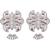 UNIQANTIQ HARDWARE SUPPLY 2 1/4" Wide X 2" Butterfly Cabinet Hinges | Pack Of 2 in Gray | 2 H x 2.25 W in | Wayfair UA-260-HPN