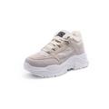 Womens Clunky Athletic Sneakers Running Sports Casual Shoes Trainers Fur Lined