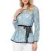 Allegra K Women's Elegant Long Sleeve Tank Top Lace Peplum Blouses