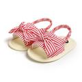 Wuffmeow Baby Girls Bow Breathable Anti-Slip Summer Shoes Sandals Toddler Soft Soled First Walkers Shoes